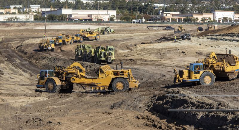 Landscaping Equipment in Use